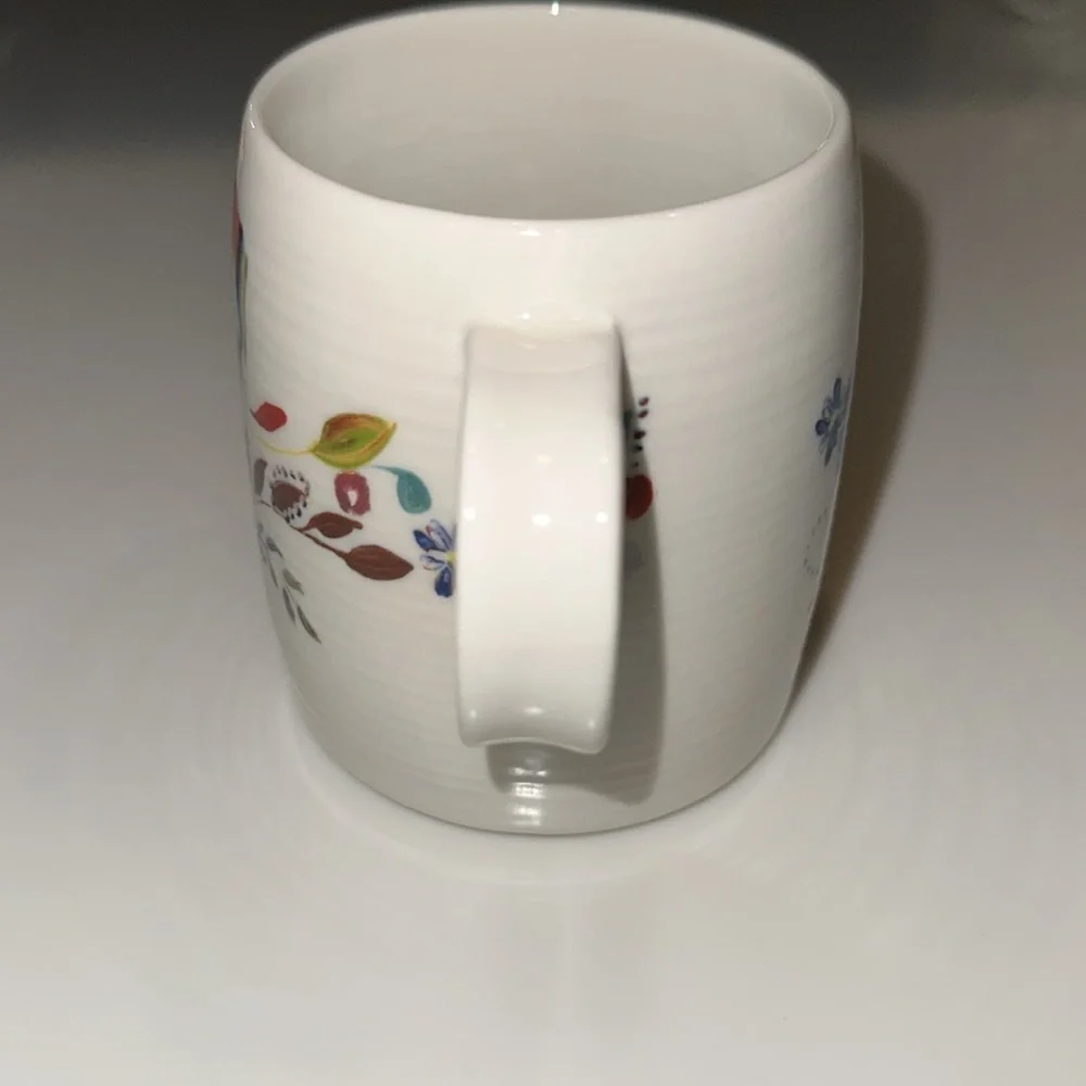 ANTHROPOLOGIE Starla M Halfmann Petal Palette Letter C Monogram Coffee Mug/Cup